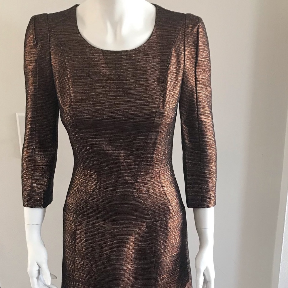 See by Chloe Metallic Fitted Dress Sz 4